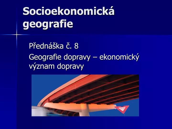 socioekonomick geografie