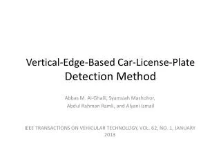 Vertical-Edge-Based Car-License-Plate Detection Method