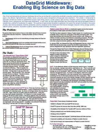 DataGrid Middleware: Enabling Big Science on Big Data