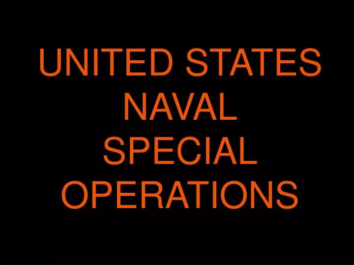 united states naval special operations
