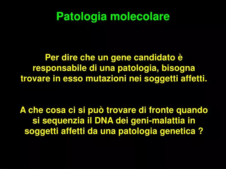 patologia molecolare