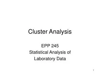 Cluster Analysis