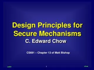 Design Principles for Secure Mechanisms