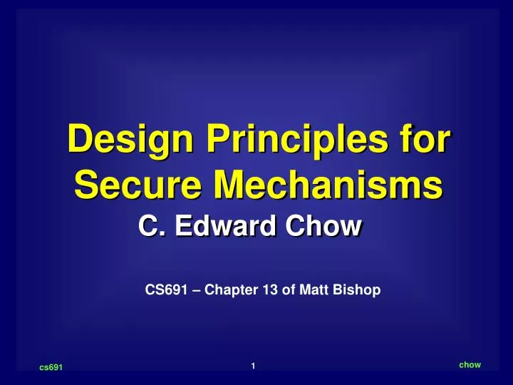 design principles for secure mechanisms