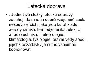 leteck doprava