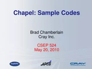 Chapel: Sample Codes