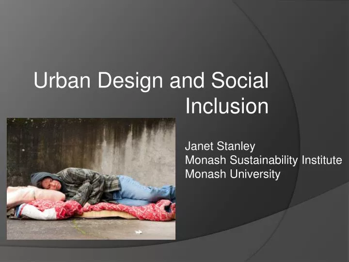 urban design and social inclusion