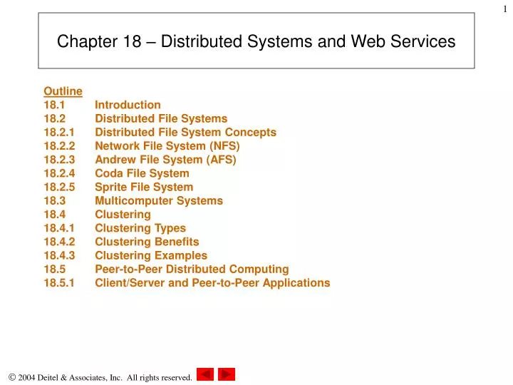 chapter 18 distributed systems and web services