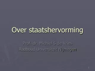 over staatshervorming