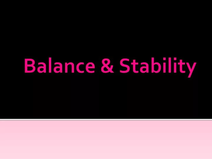 balance stability