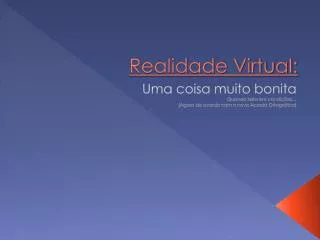 realidade virtual