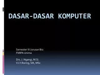 semester iii jurusan bio fmipa unima drs j ngangi m si v i y roring sik msc