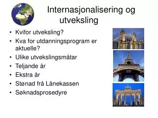 internasjonalisering og utveksling