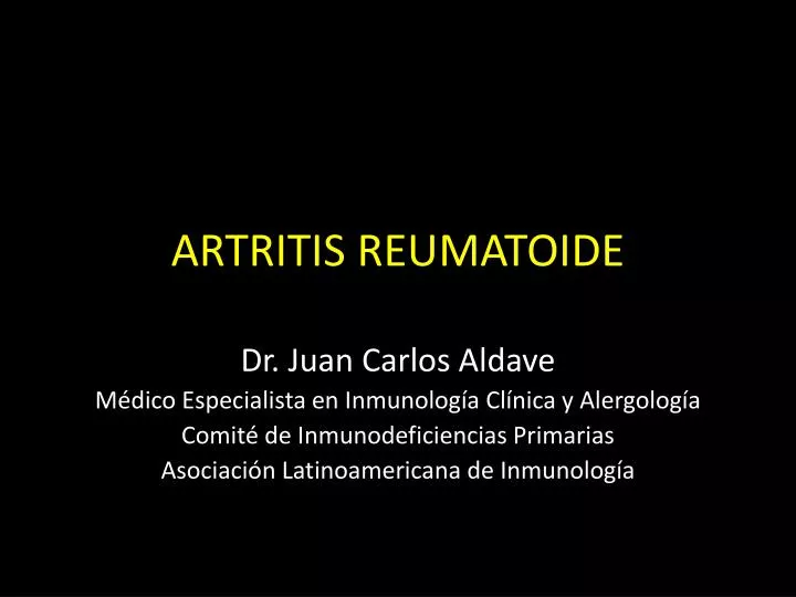 artritis reumatoide