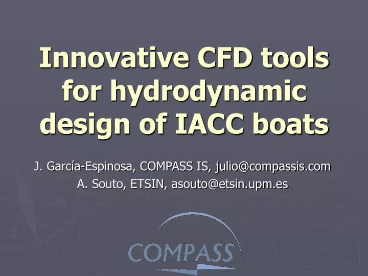 innovative cfd tools for hydrodynamic design of iacc boats