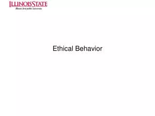 Ethical Behavior