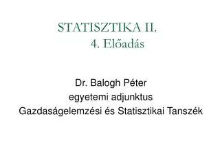 statisztika ii 4 el ad s