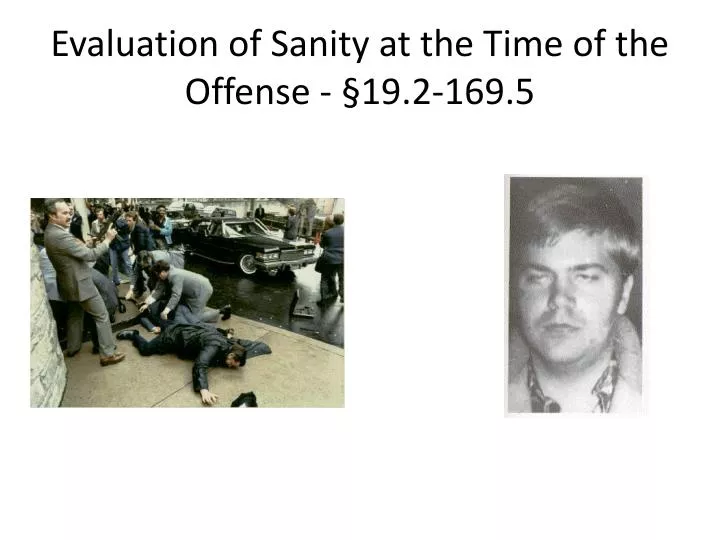 evaluation of sanity at the time of the offense 19 2 169 5
