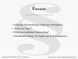 bersicht