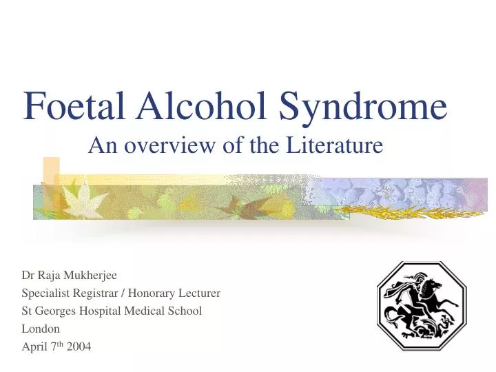 foetal alcohol syndrome an overview of the literature