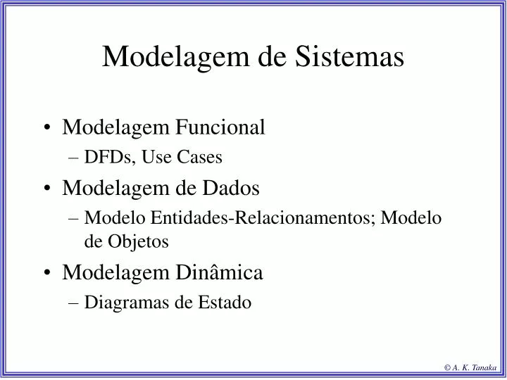 modelagem de sistemas