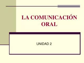 la comunicaci n oral