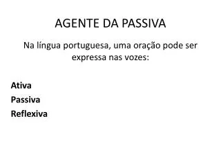 agente da passiva