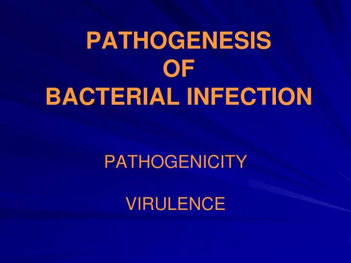 pathogenesis of bacterial infection