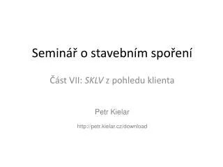 semin o stavebn m spo en