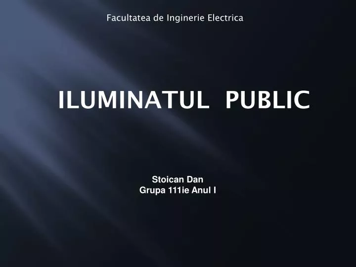 iluminatul public