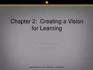 Chapter 2: Creating a Vision for Learning