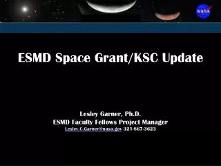 ESMD Space Grant Update