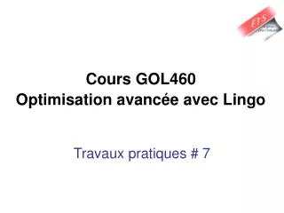 cours gol460 optimisation avanc e avec lingo