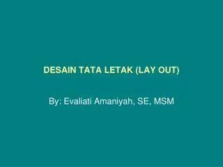 desain tata letak lay out