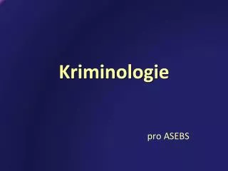 kriminologie