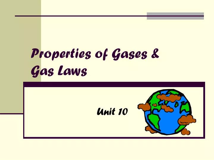 properties of gases gas laws