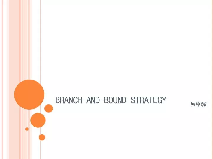 branch and bound strategy