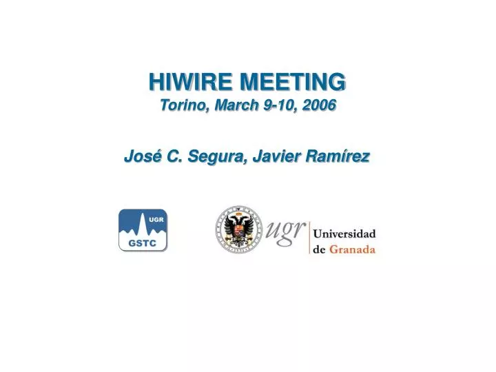 hiwire meeting torino march 9 10 2006