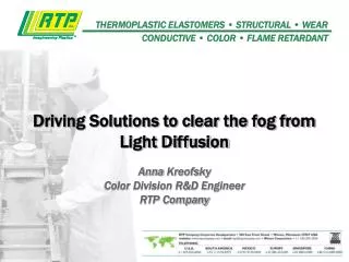 Driving Solutions to clear the fog from Light Diffusion