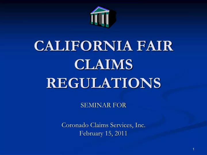 california fair claims regulations