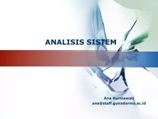 analisis sistem