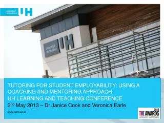 TUTORING FOR STUDENT EMPLOYABILITY: USING A COACHING AND MENTORING APPROACH