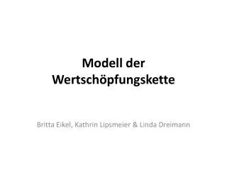 modell der wertsch pfungskette