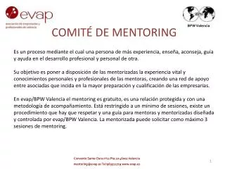 comit de mentoring