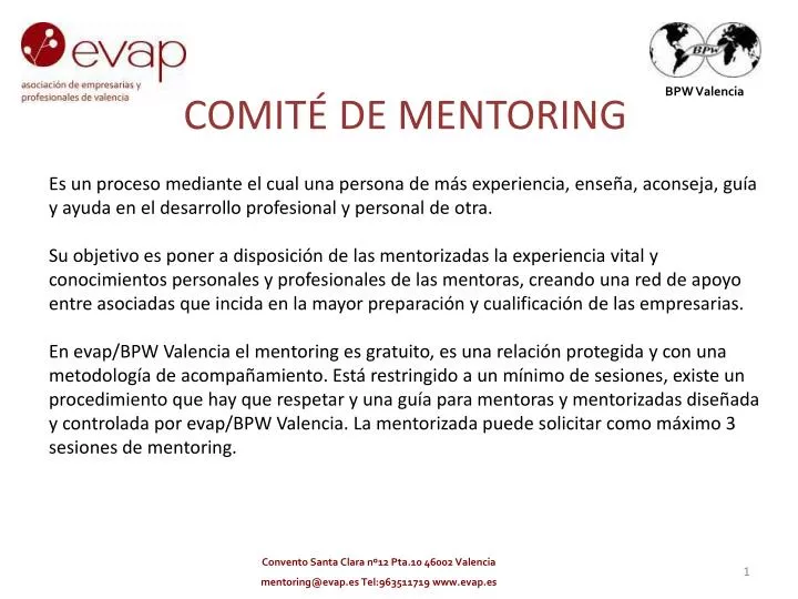 comit de mentoring