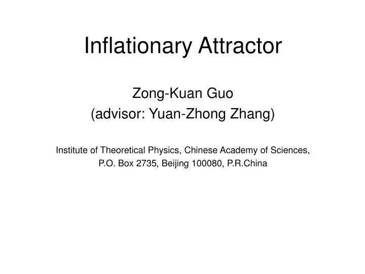 inflationary attractor
