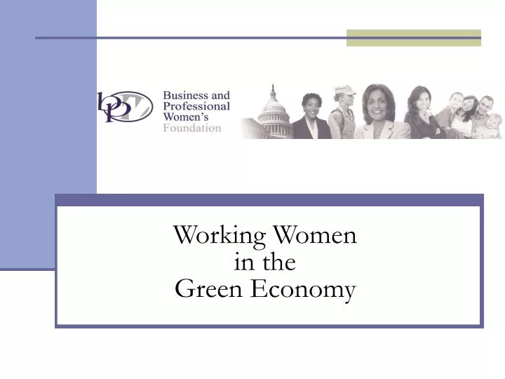 working women in the green economy