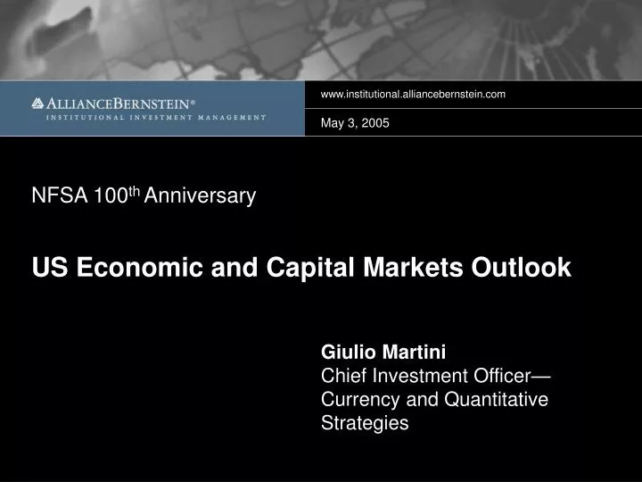 us economic and capital markets outlook