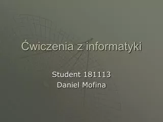wiczenia z informatyki