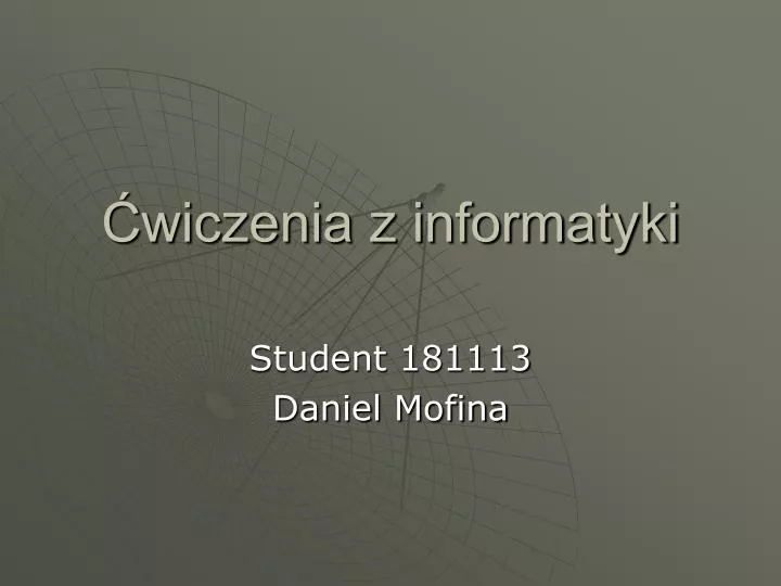 wiczenia z informatyki